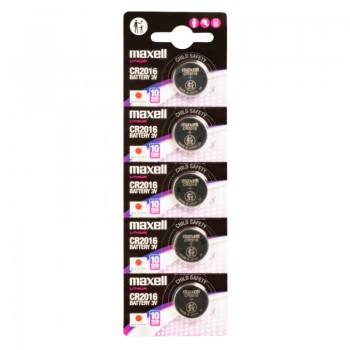 Maxell CR2016 ličio baterijos 5 vnt.